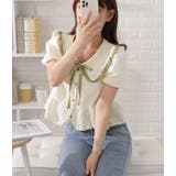 ビッグカラーフリル付き半袖ブラウス レディース 女性 | レースレディース  | 詳細画像8