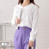 レースカラーパールボタンブラウス 女性 レディース | レースレディース | 詳細画像1