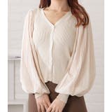 シアープリーツ袖Vネックニットカーディガン 女性 レディース | レースレディース | 詳細画像4