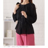 ウエストリボン付きギャザーシフォンブラウス レディース トップス | レースレディース | 詳細画像11