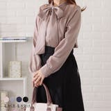 ボウタイ付きとろみピンタックブラウス 女性 レディース | レースレディース | 詳細画像1