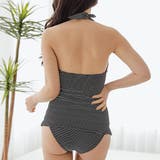 ボーダー柄ホルタータンキニ4点セット 女性 レディース | レースレディース  | 詳細画像8 