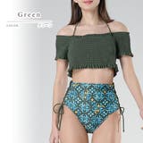 シャーリングトップスレースアップショーツビキニセット女性 レディース 水着 | レースレディース | 詳細画像13