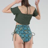 シャーリングトップスレースアップショーツビキニセット女性 レディース 水着 | レースレディース | 詳細画像15