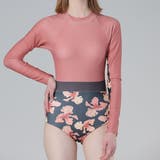 花柄ドッキングワンピース長袖水着 女性 レディース | レースレディース | 詳細画像4