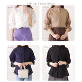 2WAY花柄刺繍5分袖キャンディブラウスレディース 女性 長袖 | レースレディース  | 詳細画像2 