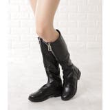 フロントジップ ロングブーツ PUレザー | レースレディース  | 詳細画像3 