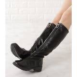 フロントジップ ロングブーツ PUレザー | レースレディース  | 詳細画像4 