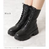 厚底 レースアップ ミドルブーツ | レースレディース | 詳細画像2