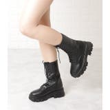 厚底 レースアップ ミドルブーツ | レースレディース | 詳細画像4