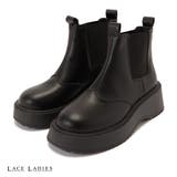 厚底 サイドゴア ショートブーツ | レースレディース  | 詳細画像1 