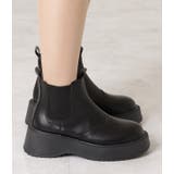 厚底 サイドゴア ショートブーツ | レースレディース  | 詳細画像9 