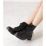 レースアップブーツ PUレザー ショートブーツ | レースレディース  | 詳細画像4 