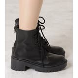 レースアップブーツ PUレザー ショートブーツ | レースレディース  | 詳細画像9 