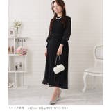 ベルト付きシフォンプリーツ長袖ワンピース 女性 レディース | レースレディース  | 詳細画像11 