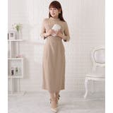 7分袖レトロレースドッキングワンピース 女性 レディース | レースレディース  | 詳細画像4 