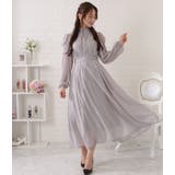 ギャザーシェイプロングシフォンワンピース 女性 レディース | レースレディース  | 詳細画像9 