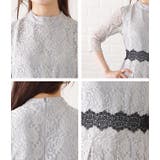 総レース7分袖配色フレアワンピース 女性 レディース | レースレディース  | 詳細画像20 