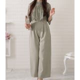 レースブラウス×ワイドボトムオールインワン 女性 レディース | レースレディース | 詳細画像11