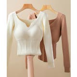 キーネック 長袖 カップ付き | レースレディース  | 詳細画像9 