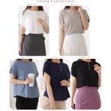 2WAY半袖デザインボタンカットソー レディース 女性 | レースレディース | 詳細画像2