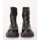 厚底 ショートブーツ PUレザー | レースレディース  | 詳細画像15 