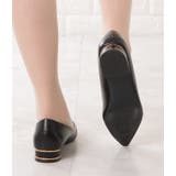 レザー調ポインテッドトゥメタリックヒールパンプス 女性 レディース | レースレディース  | 詳細画像7 