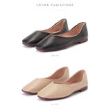 レザー調スクエアフラットパンプス 女性 レディース | レースレディース  | 詳細画像2 