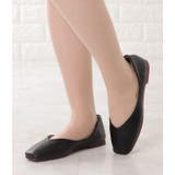 レザー調スクエアフラットパンプス 女性 レディース | レースレディース  | 詳細画像4 