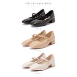 マットレザー調チャンキーストラップパンプス 女性 レディース | レースレディース  | 詳細画像2 