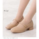 マットレザー調チャンキーストラップパンプス 女性 レディース | レースレディース  | 詳細画像7 