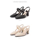 ポインテッドトゥバックストラップフラットパンプス 女性 レディース | レースレディース  | 詳細画像2 