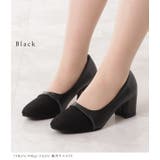 バイカラーレザーラウンドチャンキーパンプス レディース 女性 | レースレディース  | 詳細画像3 