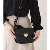 ヘリンボーン柄キルティングハートショルダーバッグ レディース 女性 | レースレディース  | 詳細画像4 