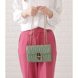 レザー調ヘリンボーンキルティングチェーンショルダーバッグ レディース 女性 | レースレディース  | 詳細画像16 