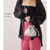 レザー調ドローストリング巾着ショルダーバッグ レディース 女性 | レースレディース  | 詳細画像14 