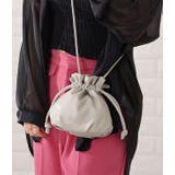 レザー調ドローストリング巾着ショルダーバッグ レディース 女性 | レースレディース  | 詳細画像15 