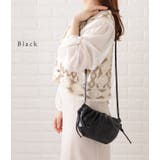 レザー調ギャザーショルダーバッグ レディース 女性 | レースレディース  | 詳細画像3 