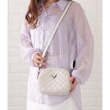 ワンカラーVモチーフ付きキルティングショルダーバッグ レディース 女性 | レースレディース  | 詳細画像12 