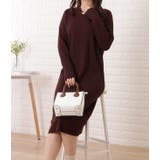 Vネックリブニットミディワンピース 女性 レディース | レースレディース | 詳細画像6