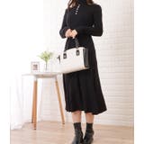 プチハイネックリブニットカットアウトワンピース 女性 レディース | レースレディース  | 詳細画像9 