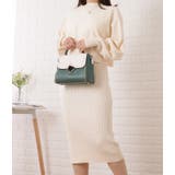 リブニットワンピ×クロップドトップスセットアップ 女性 レディース | レースレディース  | 詳細画像4 