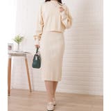 リブニットワンピ×クロップドトップスセットアップ 女性 レディース | レースレディース  | 詳細画像8 