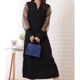 チュールドッキングスキッパーロングワンピース 女性 レディース | レースレディース  | 詳細画像10 