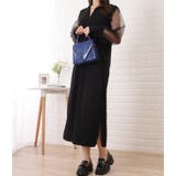 チュールドッキングスキッパーロングワンピース 女性 レディース | レースレディース  | 詳細画像11 