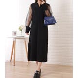 チュールドッキングスキッパーロングワンピース 女性 レディース | レースレディース  | 詳細画像14 