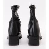 レザー調スクエアチャンキーショートブーツ 女性 レディース | レースレディース  | 詳細画像17 