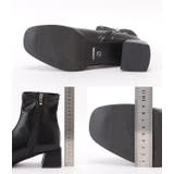 レザー調スクエアチャンキーショートブーツ 女性 レディース | レースレディース  | 詳細画像20 