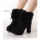 スエード調ファー付きハイヒールショートブーツ 女性 レディース | レースレディース  | 詳細画像3 