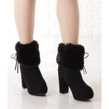 スエード調ファー付きハイヒールショートブーツ 女性 レディース | レースレディース  | 詳細画像8 